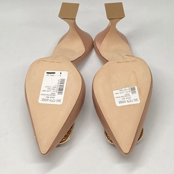 Manolo Blahnik Fabetamu 70 Embellished Satin Mules size 37 - Picture 15 of 16
